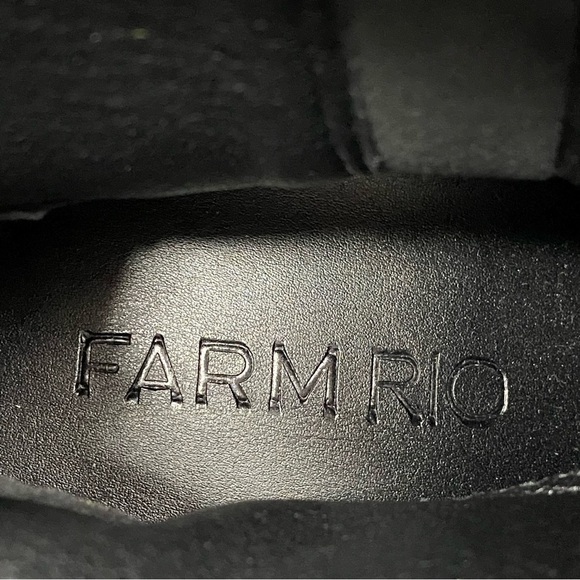 New! Farm Rio Boho Embroidered Flower Mid Chunky Boot 7 - Picture 14 of 16